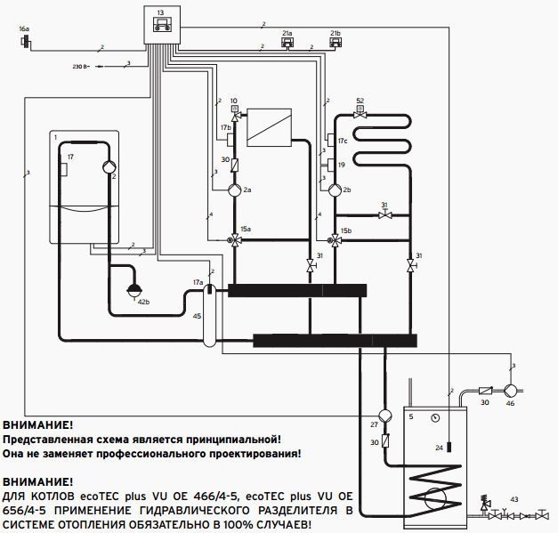 Схема котла vaillant